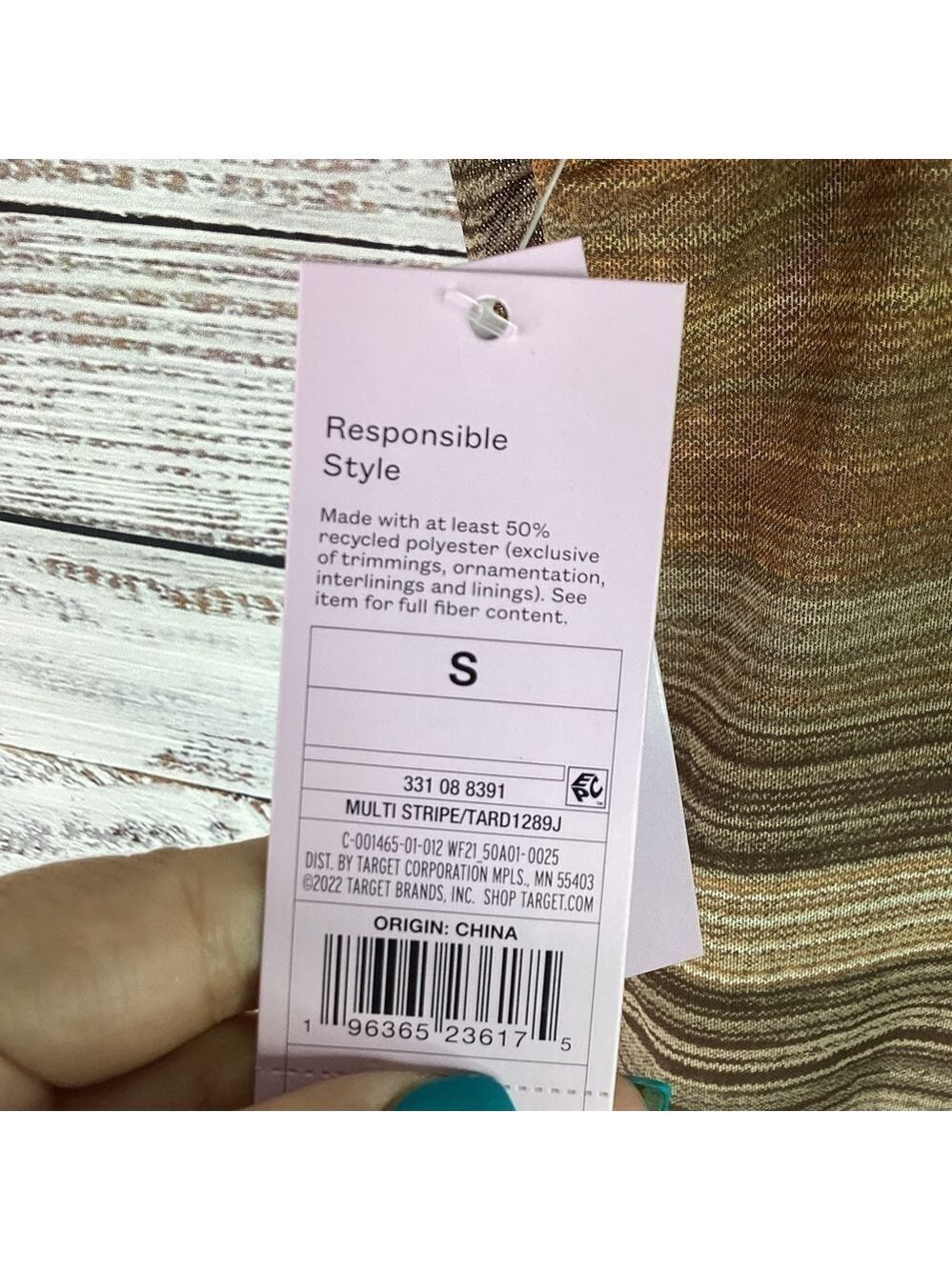 WILD FABLE SIZE S BROWN STRIPE SUMMER FALL DRESS NWT - Picture 12 of 13